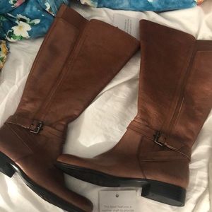 NWT naturalizer jelina riding boots wide calf